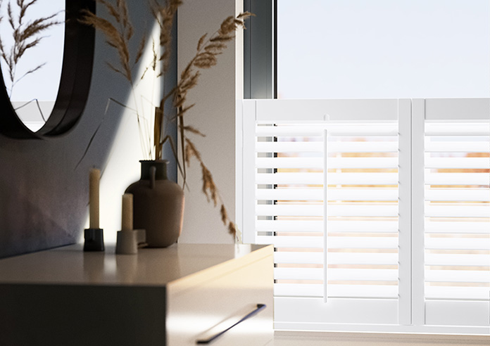 Kensington, Atlantic White - Cafe Style Plantation Shutter - Image 5